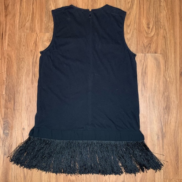 J. Crew Factory Black Fringe Tank Top - Picture 6 of 8